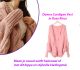 Elegant Roze Wollen Cardigan met Vleugelmouwen