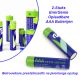 2-Stuks EnerGenie Oplaadbare AAA Batterijen