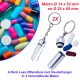 2-Pack Waterdicht Pillendoos met Sleutelhanger in 2 Verschillende Maten
