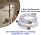 2-Stuks Doucheslangen in Wit en Wit met Chroom