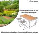 Aluminium Inklapbare Campingtafel met 4 Stoelen