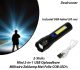 2-Stuks Mini 2-in-1 USB Oplaadbare Militaire Zaklamp Met Felle COB LED’s