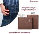 Stijlvolle Heren Portefeuille Rechthoekig Model in Bruin Kleur