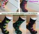 5-Paar Dames Cannabisbladeren Print Sokken in 5 Kleurencombinaties