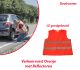 4-Stuks CE-Goedgekeurd Verkeersvest Oranje met Reflectoren